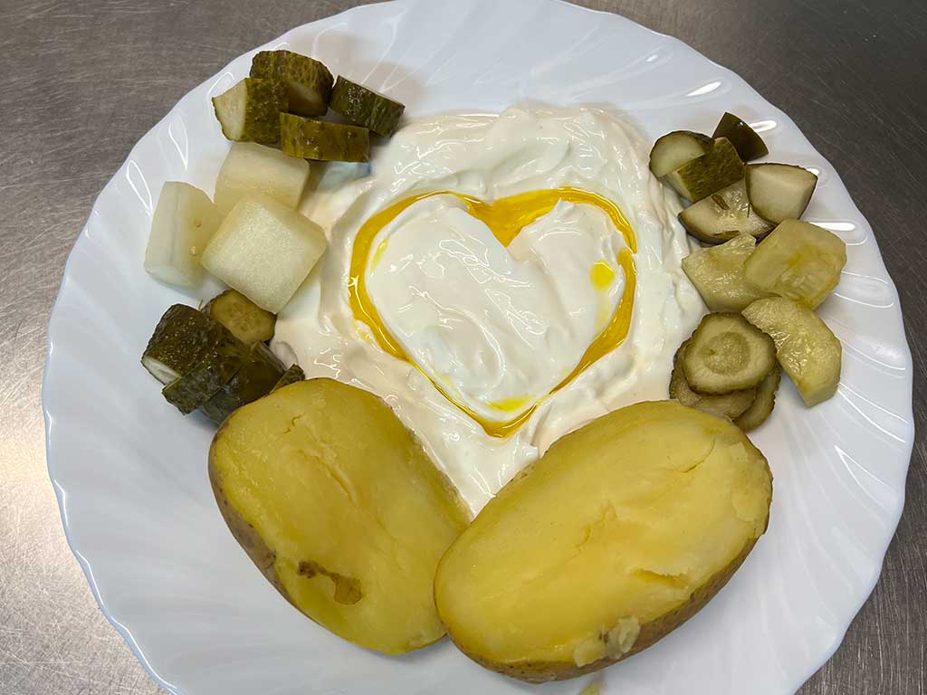 Gericht: Pellkartoffeln mit Quark und Leinöl