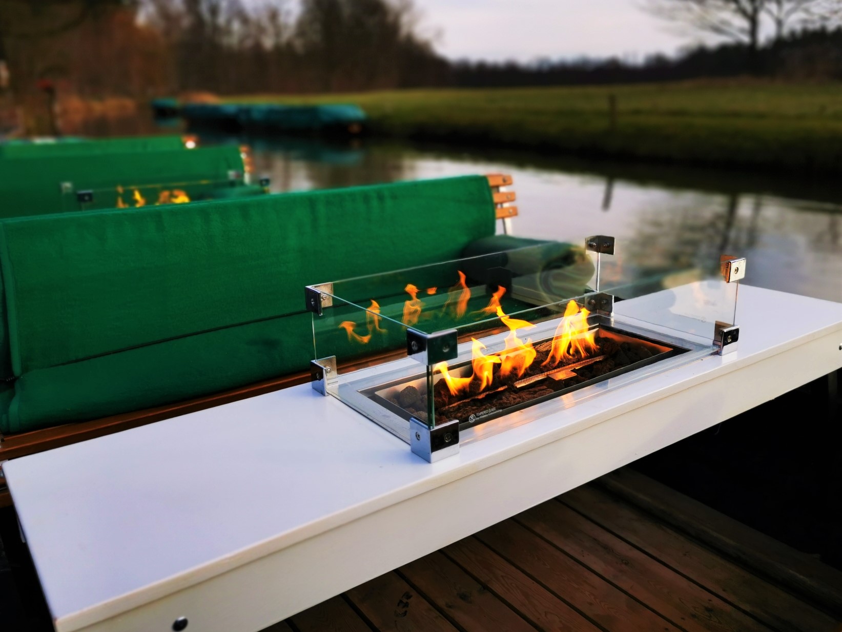 Bootshaus Leineweber im Winter